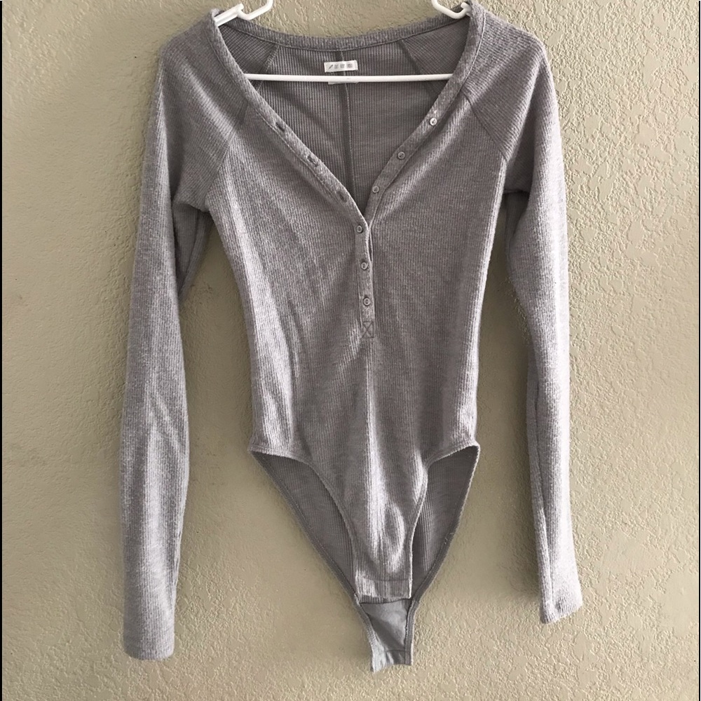 Urban Outfitters grey super soft bodysuit